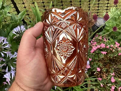 Buy Rare Shape Riihimaki Tennessee Star Carnival Glass Vase / Amber / Amethyst  • 119.90£