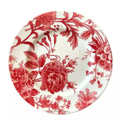 Buy 3 Pc Royal Stafford FLORAL WEAVE CORAL DINNER PLATES England Toile Heritage NEW • 53.47£