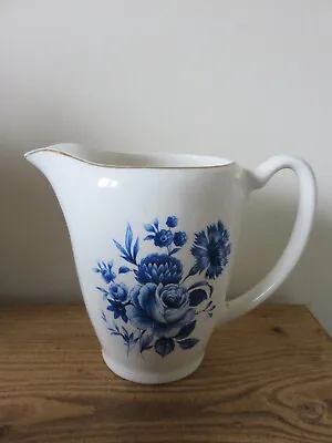 Buy Vintage White With Blue Floral Pattern Lord Nelson Pottery Milk Jug, Creamer • 6.90£