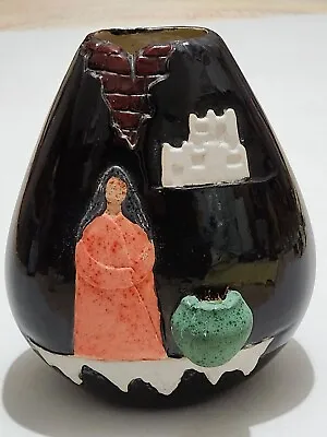 Buy VINTAGE Ceramic Southwestern Pueblo Adobe House Vase • 9.37£