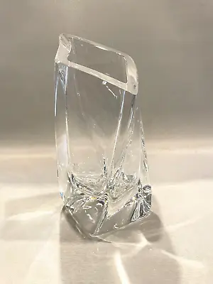 Buy Kosta Boda Signed Goran Warff Clear Crystal Twisted Glass Vase • 120.55£
