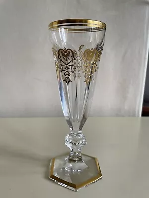 Buy 1 Champagne Flute By Baccarat Crystal Of France Harcourt Empire Gold Design • 200£