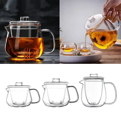Buy Small Glass Teapot Kettle Tea Pot With Removable Infuser Dishwasher   • 18.13£