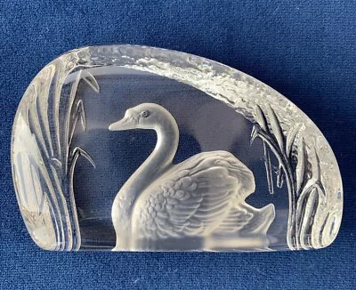 Buy Bird Crystal Paperweight Glass Swan Ornament • 8.99£