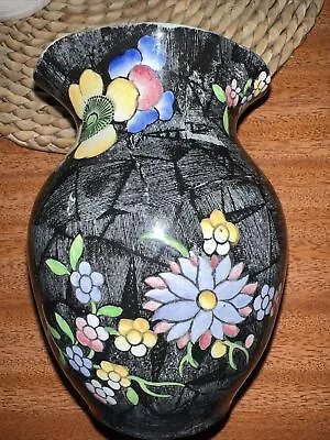 Buy Antique Spode Copeland - Kings Pattern Black Chintz Urn Style Vase • 10£