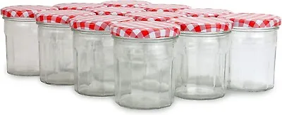 Buy Glass Jam Jar Pot Menage 324ml Set Of 12 COS • 16.99£