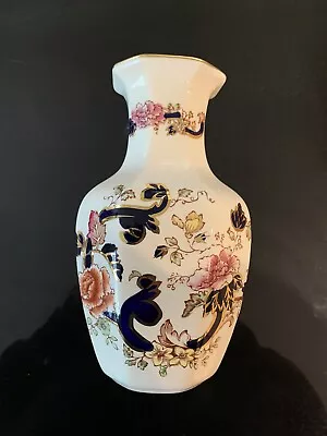 Buy Masons Ironstone Blue Mandalay Vase Octagonal Base 9 1/2” Inches Flower • 5£