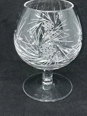 Buy Crystal Pinwheel Cut Bohemia Snifter Brandy Glasses • 30.34£