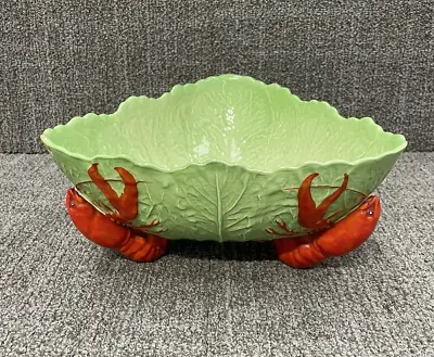 Buy Carlton Ware England Ceramic Cabbage Leaf Salad Bowl W Lobster Feet • 45£