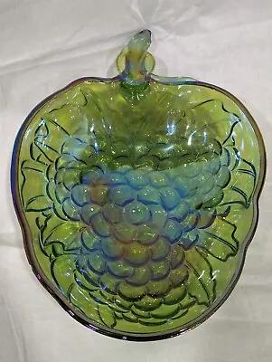 Buy Green Glass Bunch Of Grapes Shaped Fruit Bowl • 25.99£
