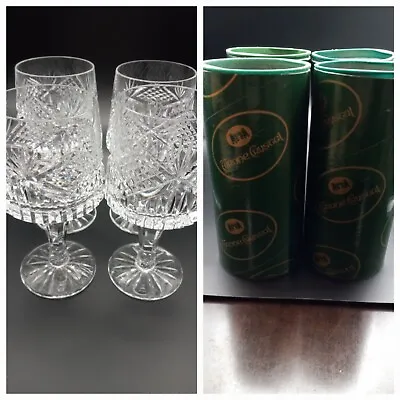 Buy (4) TYRONE CRYSTAL 6  RED WINE GLASSES  Slieve Donard  ~ SIGNED ~ BOXES / MINT  • 63.53£