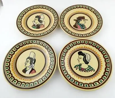 Buy 4 Quimper Pottery Keraluc Plates Man Woman Designs Lot 8 Inches GOOD CONDITION • 160.22£