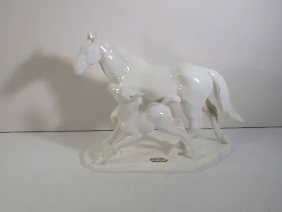 Buy Noritake Japan White Bone China - Blanc De Chine Glaze - Horse & Foal / Colt • 74.68£