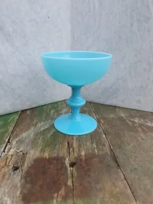 Buy Portieux Vallerysthal  France Blue Opaline Champagne Glass • 80£