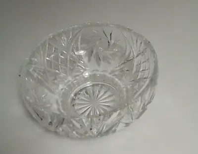 Buy Clear Cut Lead Crystal Czech Bohemian Glass Serving/Fruit Bowl • 10£