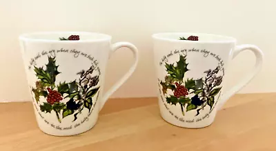 Buy Two Portmeirion Holly And Ivy Mugs In Very Good Condition • 20£