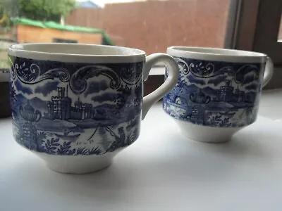 Buy Churchill Pottery Coffee Cups  Blue And White English Scene • 8£