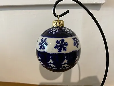 Buy Small  Christmas Bauble Handmade Polish Pottery Boleslawiec • 21.50£