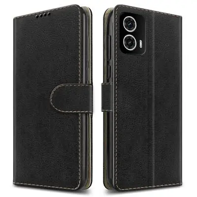Buy For Motorola Moto G73 5G Case Slim Leather Wallet Phone Cover + Screen Protector • 5.45£
