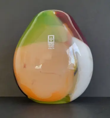 Buy  Mdina  2015 Maltese Multicoloured  Africa  Dimi Art Glass Vase 127mm Signed 33A • 31.99£