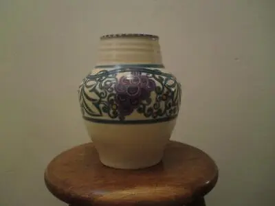Buy Art Deco Large Vase - Carter Stabler Adams - Poole Pottery Shape 216 TR Grape • 95£