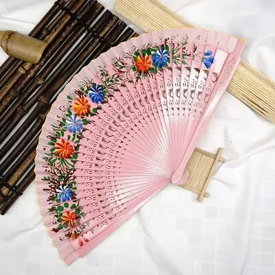 Buy Spanish Classical Double Sided Painted Wooden Fan Dance Hollowed Folding Fans GB • 5.64£