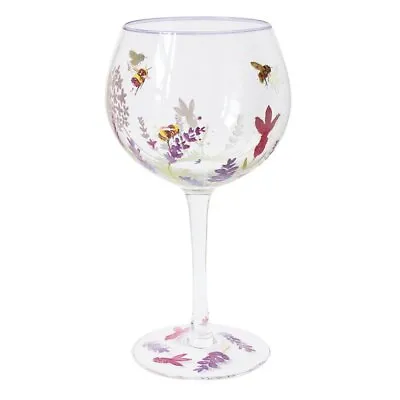 Buy Glass Gin Copa Cup Lavender And Bees Handpainted Cocktail Liquor 600ml Glassware • 12.95£