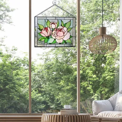 Buy Stained  Window Hangings Panel Suncatcher Home Decoration W/ Chain • 6.90£