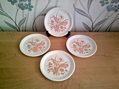 Buy Barratts Of Staffordshire  Brown Poppies, Leaves, Corn - Set Of Side Plates • 8.95£
