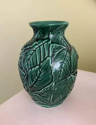 Buy Vintage Sylvac Ceramic Vase, Green, Leaf Design, 5499, Made In England • 8£