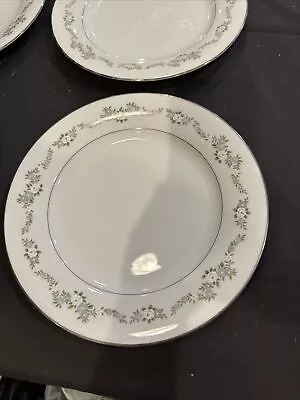 Buy Noritake Leonore 10.5  Dinner Plate # 6676 Blue And White Floral D2 • 6.64£