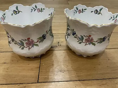 Buy Pair Of Matching Aynsley China Flower Pots • 10£