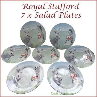 Buy Royal Stafford Easter Bunny 7 X Salad Plates 21.5cm SLIGHTLY IMPERFECT • 54.99£