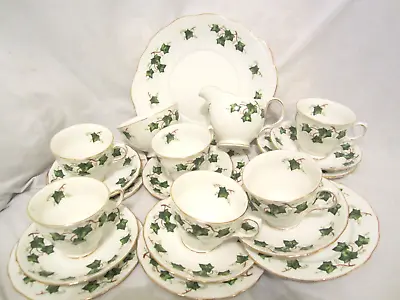 Buy Beautiful Colclough Ivy Leaf  Design 21 Piece Bone China Tea Set - Vintage • 35£