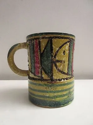 Buy Vintage Art Pottery Textured Fish Mug Italy Eames Fantoni Gamboni Era • 18.97£