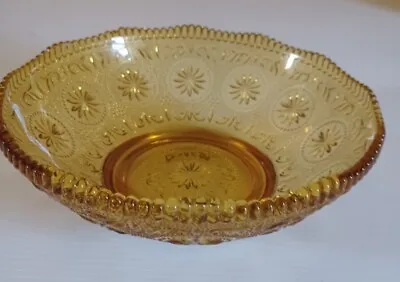 Buy VINTAGE  American Concord Pattern Amber Glass Bowl By Brockway Glass Co 1970's  • 23.98£