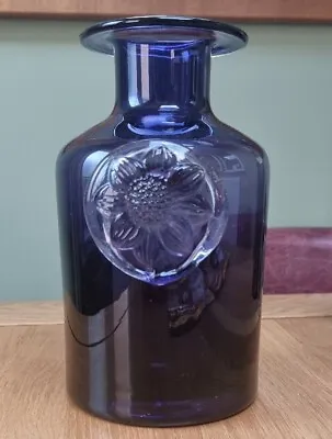 Buy Dartington Glass Vase /Flower Bottle Anemone In Amethyst, Purple 8  / 20cm  • 36£