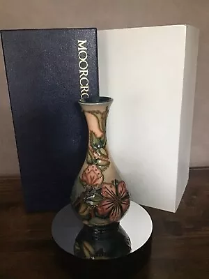 Buy Moorcroft Pottery Vase Sweet Briar Pink By Rachel Bishop 1997 17.5cm BOXED • 95£