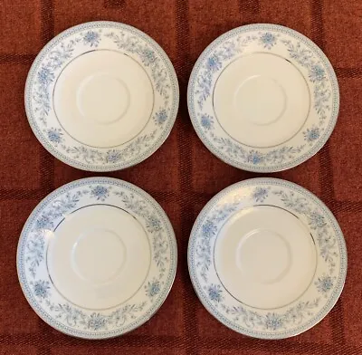 Buy 4 Noritake Fine China Blue Hill Floral Saucers (2482) • 3£