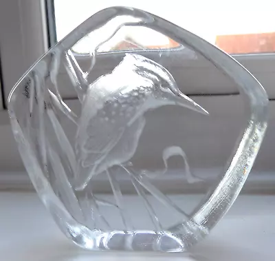 Buy Mats Jonasson Kingfisher Lead Crystal Sculpture • 11.99£