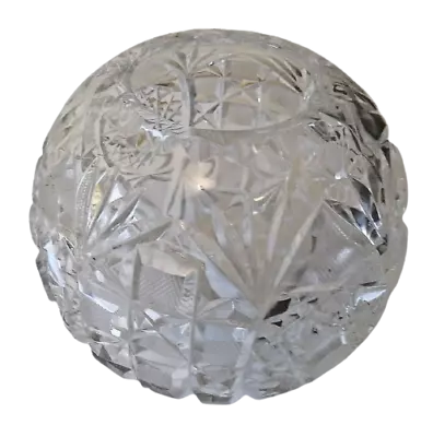 Buy Vintage Glass Rose Bowl With Star Cut Base 6 Inches High  • 49.69£