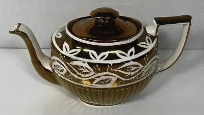 Buy Queen Anne AW&S (Arthur Wood & Sons) England Teapot. 1930s. Bronze And White  • 15.59£