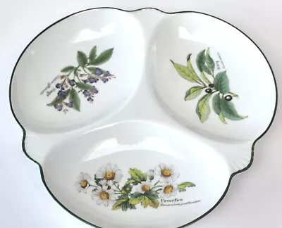 Buy Royal Worcester Trio Fine China Porcelain Herbs 3 Section Serving Dish PreLoved  • 7.99£