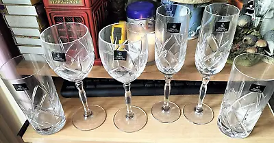 Buy Selection Of Royal Doulton Wine Glasses Champagne Flutes + Tumblers With Sticker • 12.99£