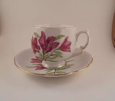 Buy Royal Vale Teacup & Saucer Pink Floral Flowers Bone China  • 13.50£
