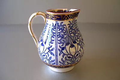 Buy Royal Worcester Aesthetic Period Blue, White And Gilt Jug Dated 1879 • 20£