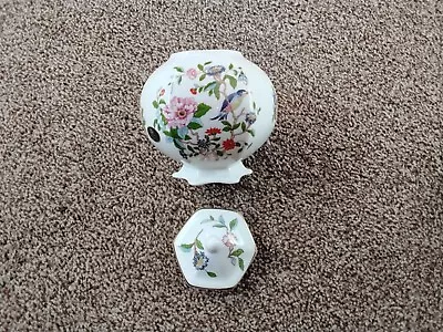 Buy Aynsley Pembroke Hexagonal Lidded Jar Pot Fine English Bone China Pretty Floral • 7£