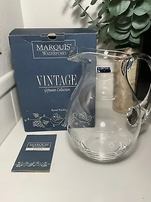 Buy Marquis Waterford Round Pitcher 76 Oz 2.4 L 9 5/8  Tall New In Box Giftable 2003 • 43.43£