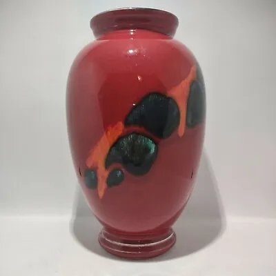 Buy Vintage Poole Pottery England High Gloss  Volcano  Vase - 8-1/2” Tall  • 67.24£