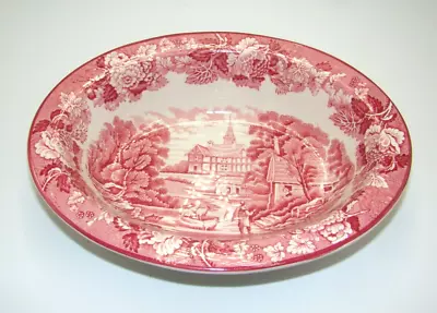 Buy Woods Ware English Scenery Pink Oval Vegetable Bowl • 14.17£